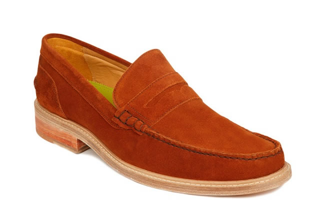 For The Ever Eccentric (Leiston tan suede penny loafers)
