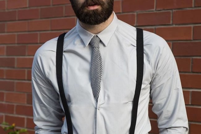 No need to tuck your tie into your shirt